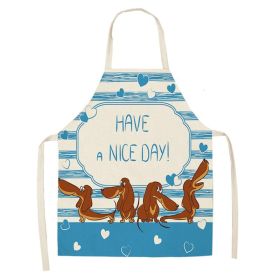 Cartoon Puppy Sleeveless Apron Home Daily Use (Option: W 02501-47x38cm)