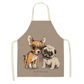 Cartoon Puppy Sleeveless Apron Home Daily Use (Option: W 02520-68x55cm)