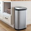 13.2 Gallon Trash Can, Motion Sensor Kitchen Trash Can, Stainless Steel