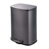 13.2 Gallon Trash Can, Rectangular Step On Kitchen Trash Can